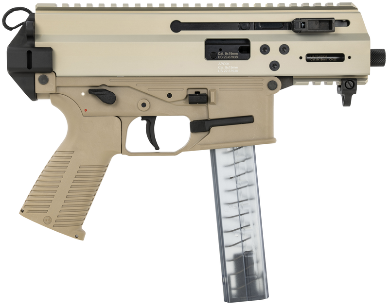 B&T APC9K Pro Coyote Tan 9mm 4.3" Barrel 30-Rounds Telescopic Brace Adapter for sale