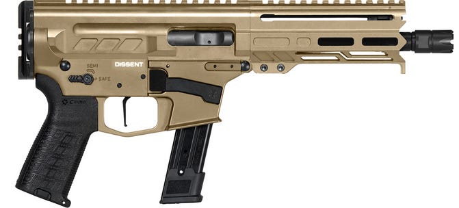 CMMG Dissent MK17 Coyote Tan 9mm 6" Barrel 21-Rounds No Brace for sale