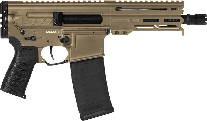 CMMG Dissent Mk4 Coyote Tan .300 AAC Blackout 6.5" Barrel 30-Rounds No Brace for sale