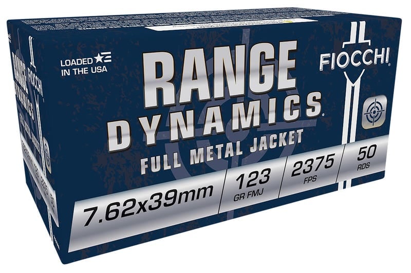 Fiocchi Range Dynamics Brass 7.62 X 39 123 Grain 50-Rounds FMJ for sale