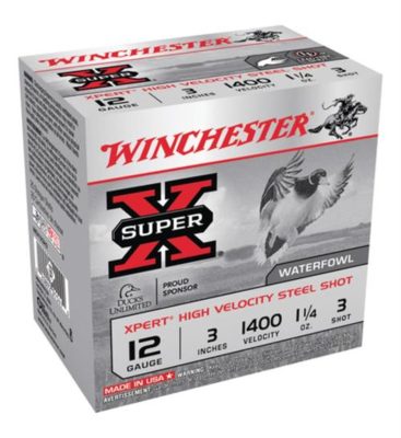 Winchester Expert Hi-Velocity 12 Ga, 3", 1-1/4oz, 3 Shot, 25rd Box Winchester Ammo - Ammo - Hewitt Gun Shop