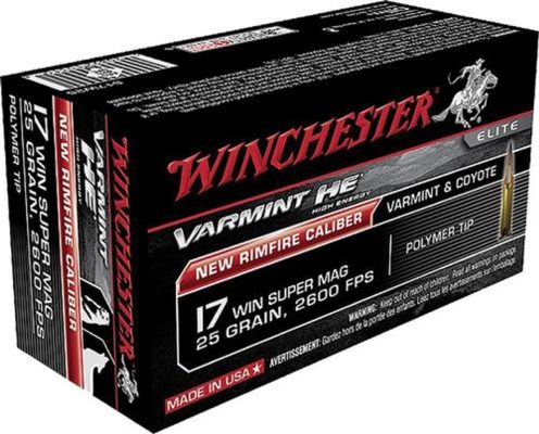 Winchester Varmint HV .17 Winchester Super Magnum 20gr, V-Max, 50rds/Box Winchester Ammo - Ammo - Hewitt Gun Shop