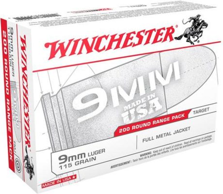 Winchester USA Range Pack 9mm, 115gr, Full Metal Jacket, 200rd Box Winchester Ammo - Ammo - Hewitt Gun Shop