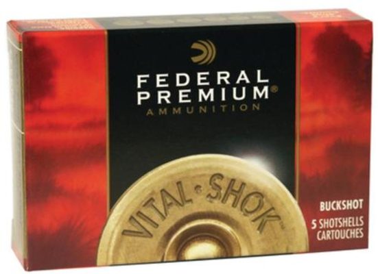 Federal Premium, Vital Shok, 12 Ga 3", 4 Buck, 2oz, Buckshot, 41 Pellets, 5rd Box Federal Ammunition - Ammo - Hewitt Gun Shop