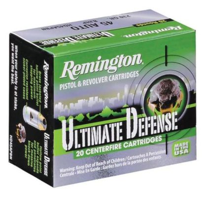 Remington Ultimate Home Defense 380ACP 102gr, Brass Jacketed, Hollow Point, 20rd Box Remington - Ammo - Hewitt Gun Shop