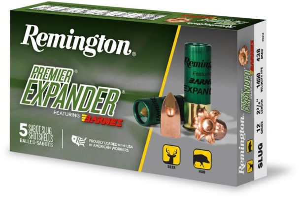 Remington Premiere Expander Slug PRX12, 12 Ga, 2.75", 1450 fps, 437 Gr, 5rd Box Remington - Ammo - Hewitt Gun Shop
