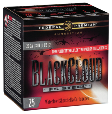 Federal BlackCloud 20 Ga, 3", 1oz, 2 Shot, 1350 FPS, 25rd Box Federal Ammunition - Ammo - Hewitt Gun Shop