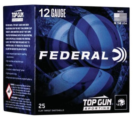 Federal Top Gun Sporting 12 Ga, 2.75", 1oz, 7.5 Shot, 25rd/Box Federal Ammunition - Ammo - Hewitt Gun Shop