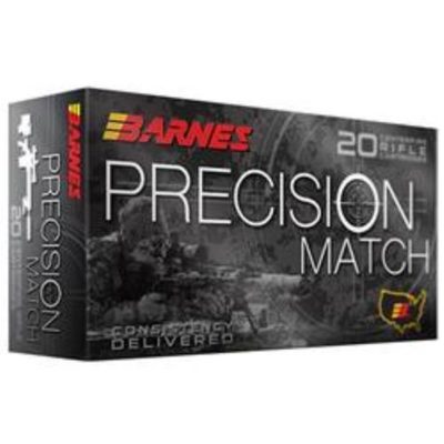 Barnes Precision Match 5.56mm Nato 69gr, Open Tip Match, Boat Tail, 20rd Box Barnes Ammunition - Ammo - Hewitt Gun Shop