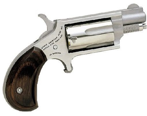 NAA 22MS 22 Mag Mini Revolver 1.12" 5rd Rosewood Grip Stainless