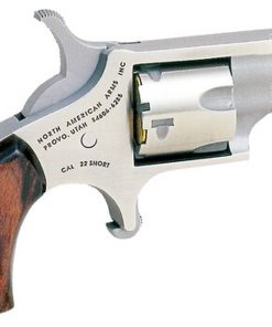 NAA 22 Short Mini-Revolver 1.12" Barrel 5rd Rosewood Grip SS