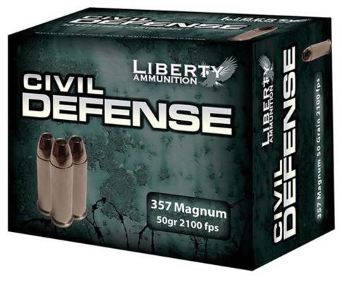 Liberty Civil Defense 357 Magnum 50 gr, LF Fragmenting HP 20rd Box Liberty Ammo - Ammo - Hewitt Gun Shop