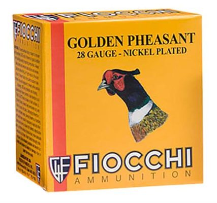 Fiocchi Golden Pheasant 28 Ga, 2-3/4", #6 Nickel Plated Lead, 7/8oz, 25rd Box Fiocchi Ammunition - Ammo - Hewitt Gun Shop