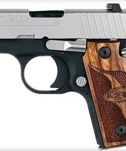 Sig P238 380 ACP 2.7In SAS 2-Tone SAO Siglite Walnut Grip (1) 6rd Steel MAG Dehorned SRT