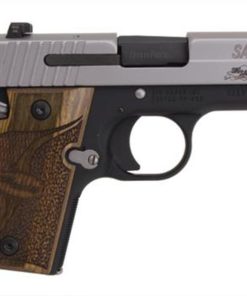 Sig P938 9mm 3" SAS 2-Tone SAO Siglite Walnut Grip (1) 6rd Steel MAG Ambi Safety Dehorned