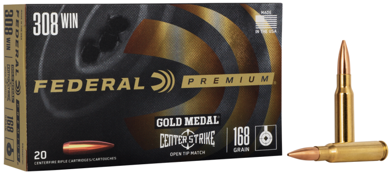 Federal Ammo Gold Medal Premium 308 Win, 168gr, OTM, 20Bx/10Cs Federal Ammunition - Ammo - Hewitt Gun Shop