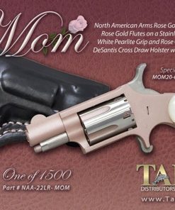 North American Arms MOM Mini Revolver 22 LR 1/1/8" Barrel Rose Gold