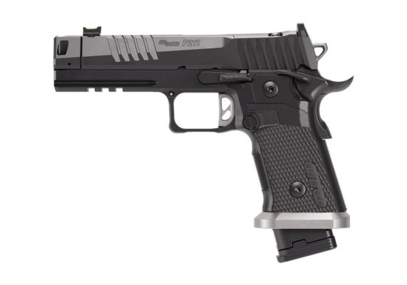 Sig P211 GTO 9mm, 4.4" Barrel, MACH3D Compensator, Optics Ready, Fiber Optic Sights, Flared Magwell, 10rd - Hand Guns - Hewitt Gun Shop