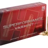 New Hornady Superformance Varmint 204 Ruger Ammo 40 Grain Hornady V-Max Polymer Tip 500rounds for sale