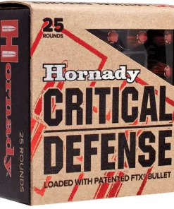 Hornady Critical Defense 9mm Luger Ammo 115 Grain Hornady FTX Polymer Tip Box of 200 rounds Direct for sale