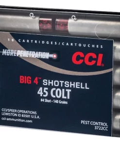 Get CCI Big 4 Shotshell 45 Colt (Long Colt) Ammo 140 Grain Lead Shot 200 rounds Online for sale