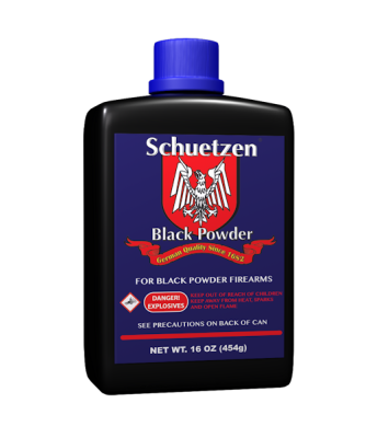 Schuetzen Black Powder 4F 1lb Priming Powder - 25 Canisters per Case - Ammo | Hewitt Gun Shop