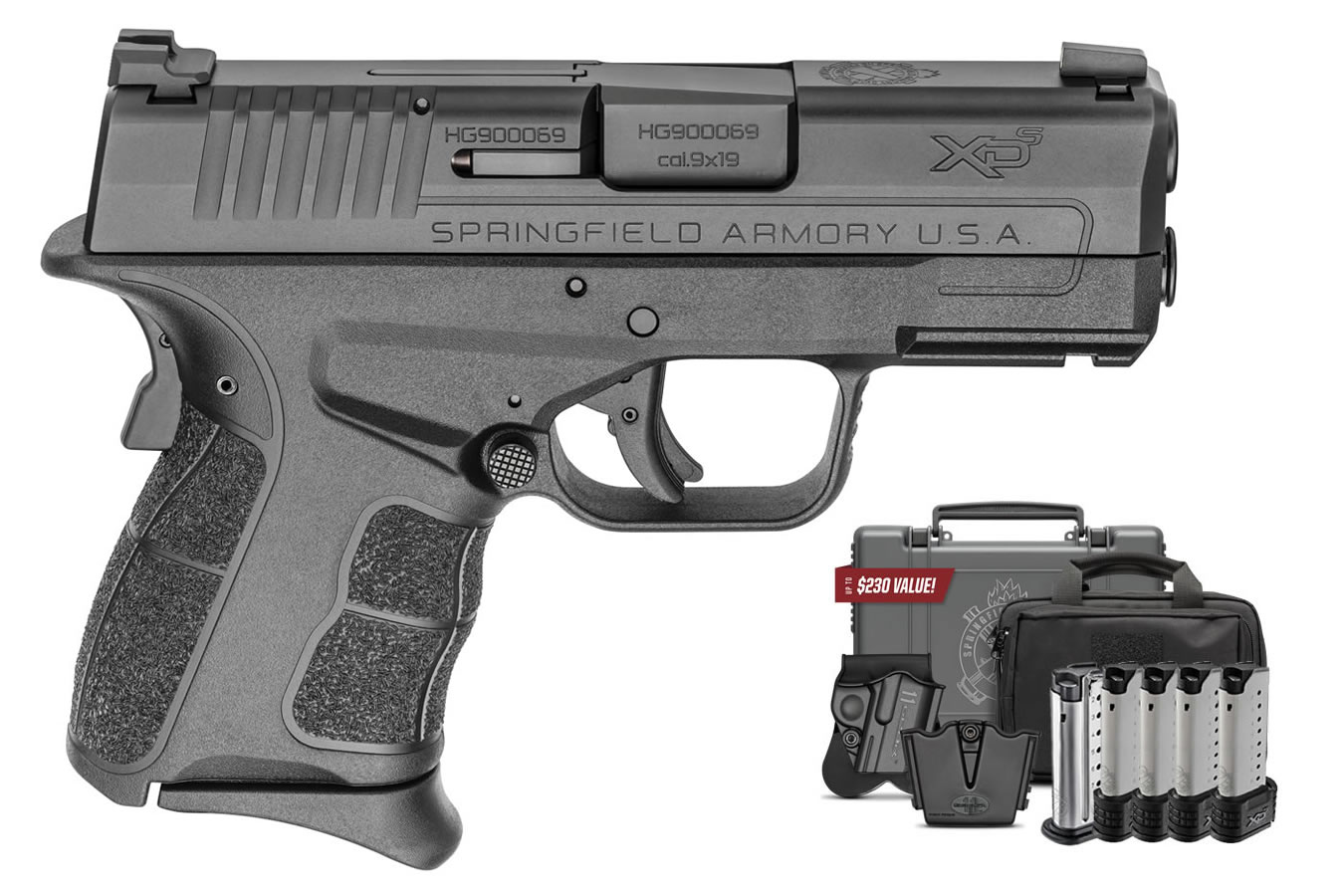 Springfield XDS Mod.2 9mm Instant Gear Up Package with Front Night Sight, 5 Mags, Range Bag, Holster and Mag Pouch Springfield XDS Mod.2 9mm Instant Gear Up Package with Front Night Sight, 5 Mags, Range Bag, Holster and Mag Pouch - Firearms - Hewitt Gun Shop